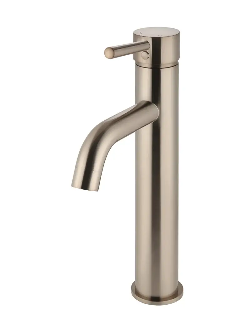 Round Tall Curved Basin Mixer 